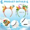 16 Pcs Hawaiian Party Headband Felt Luau Head Boppers Tiki Aloha Boppers for Tropical Summer